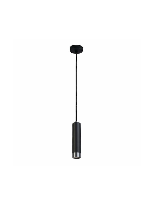 Lightex Black Pendant Ceiling Light with GU10 Socket