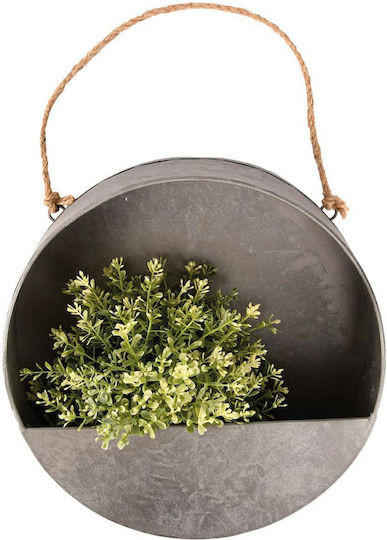 Esschert Design Hanging Metal Plant Pot Grey