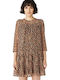 Naf Naf Women's Dress Roar Leopard Print Straight Loose M