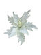 Decoratiune De Craciun Floare Din Tesatura Pentru Brad Alb