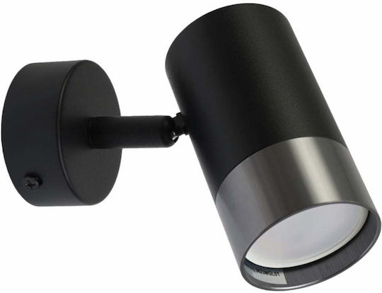 Lightex Spot Simplu cu Bază GU10 în Culoare Neagră