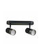 Lightex Doppel-Spot Mit GU10 Lampensockel In Schwarz