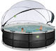 Exit Toys Piscină Rotundă cu Cadru Metalic 488x122 cm Neagră