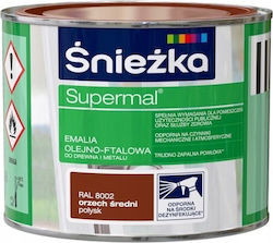 Śnieżka Supermal Oil-alkyd Enamel Medium Walnut Semi-gloss 0.2l