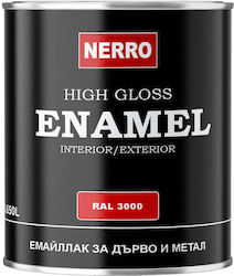 Vopsea Email Lemn Metal RAL 3000 Roșu 0.650 L Nerro