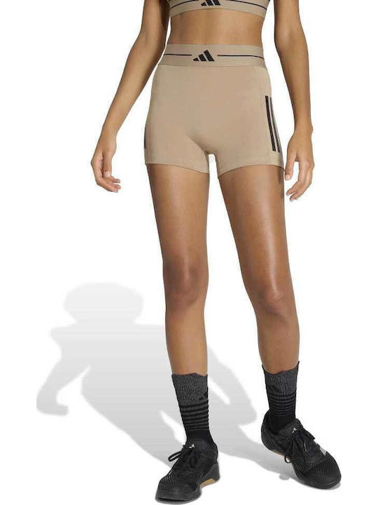 adidas Women's High Waist Shorts Brown