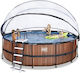 Exit Toys Runde Schwimmbecken Holz 450x122cm Braune
