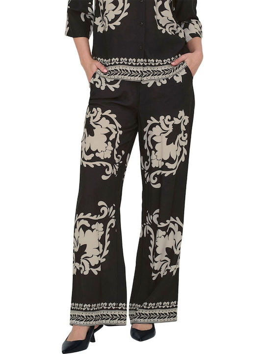 Jdy Damen Stoffhose Schwarz