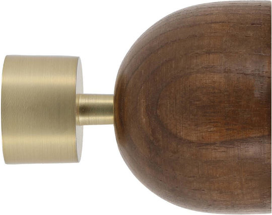 Curtain Wood End Wooden Gold