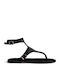 Damen Flache Schwarze Sandalen