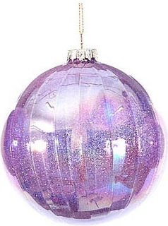 Weihnachtsbaumschmuck Glänzende Lila Ball 8cm