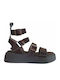 Women's Flat Sandals Flatforms Brown