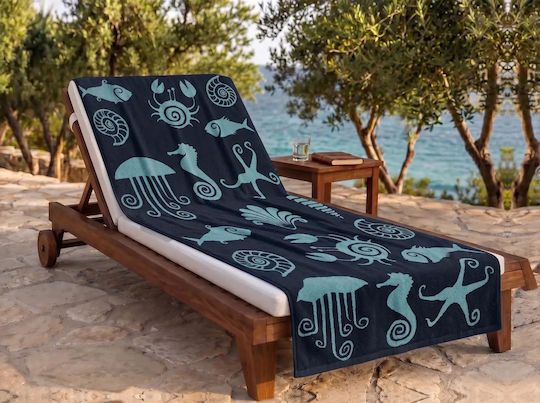 Strandtuch Baumwoll Hellblau 170x90cm 013008011S51S-13008014