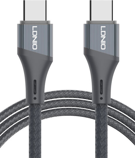 Ldnio Cablu USB 2.0 Braided USB-C Masculin - USB-C 100W Negru 2m