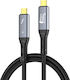 Ldnio Braided USB 4 Video Cable USB-C male - USB-C 240W Μαύρο 1m