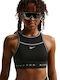 Nike Swoosh Kids Training Bras Black / White