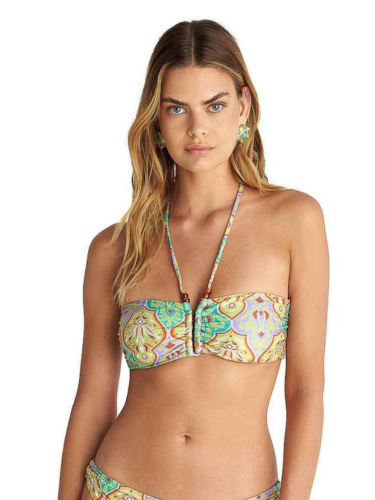 Strapless Bikini Top με Ενίσχυση Πετρόλ