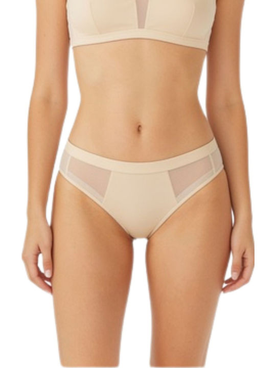 Promise High Waist Women's Briefs Seamless Beige