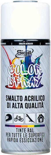 Agroequip Acrylic Spray Paint with Shiny Effect White 9010 400ml