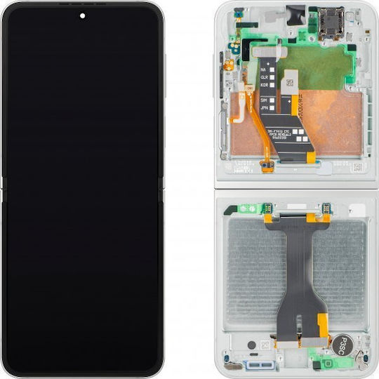 Samsung Οθόνη με Μηχανισμό Αφής για Galaxy Z Flip7 Fe F761 (Λευκό)