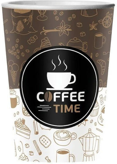 Time Еднократна Хартия Кафява Чаша 120ml