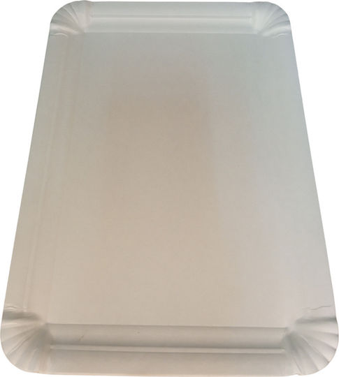 Πιάτα 170x240mm Ατομικής Πίτσας Μικρά Χάρτινα Λευκά Ορθογώνια Άκαμπτα 260gsm 40051 250 Τμχ