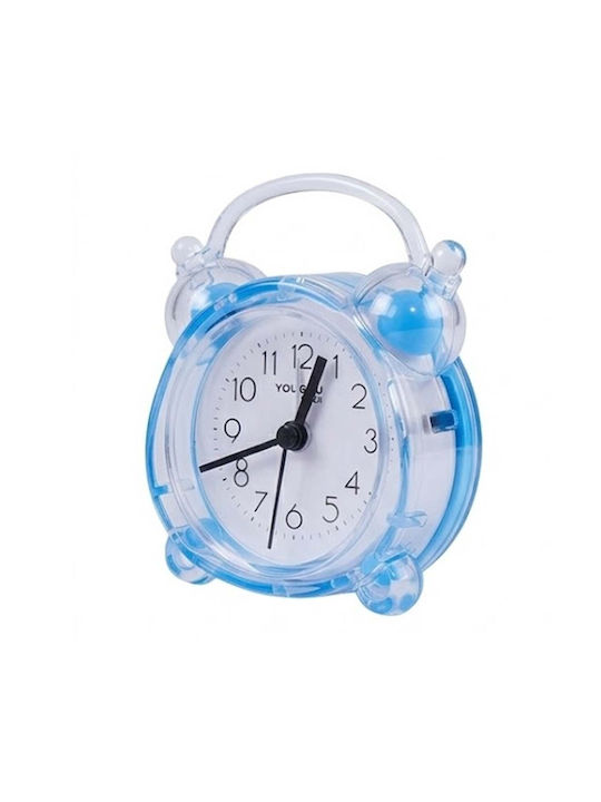 Avizar Analog Quartz Desk Alarm Clock Bedroom Twin Bell Blue
