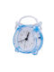 Avizar Analog Quartz Desk Alarm Clock Bedroom Twin Bell Blue