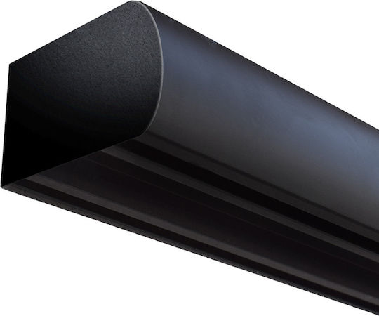 BetterHome Two-Way Aluminum Mechanism Curtain Track in Black Colour 140cm