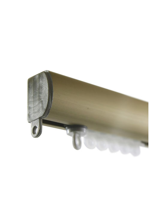 BetterHome Heavy Duty One-Way Curtain Track with Aluminum Mechanism in Bronze Colour 160cm MHB-521014-160