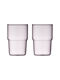 Bormioli Rocco Bormioli Rocco Set Brillen Cocktail/Trinken aus Glas in Rosa Farbe 400ml 2 Stück