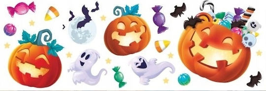 Wall Stickers Decoration Halloween Wall Ornament Pumpkins Ghosts Candies