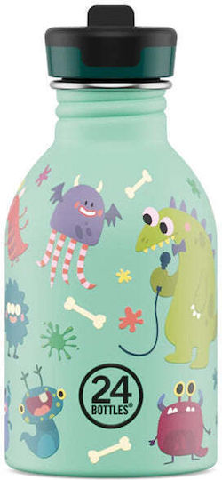24Bottles Kids Stainless Steel Water Bottle with Straw Non Spill 250ml