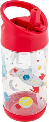 Stephen Joseph Kinder Trinkflasche Kunststoff mit Stroh Rot 300ml