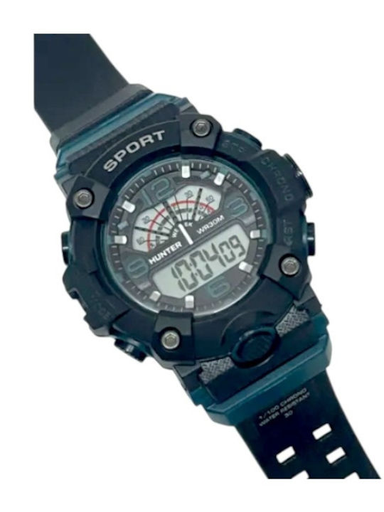 Digital Women's Watch 40mm Battery with Blue Rubber Strap