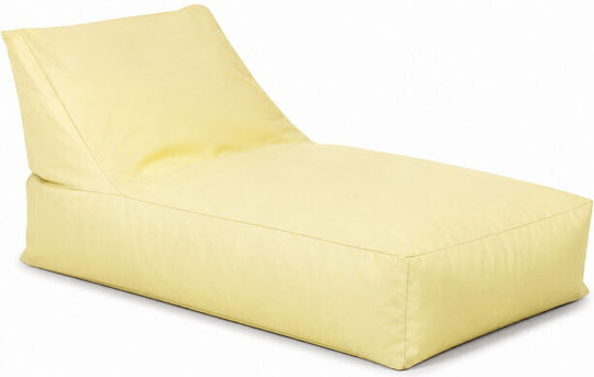 Bean Bag Chair Sunbed Waterproof Ecru 150x75x30cm