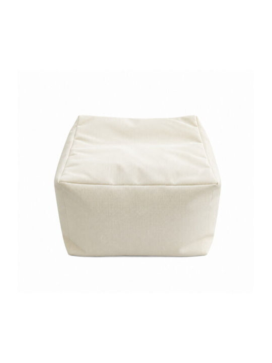Fotoliu Puf Scaun Impermeabil Ecru 53x53x33cm