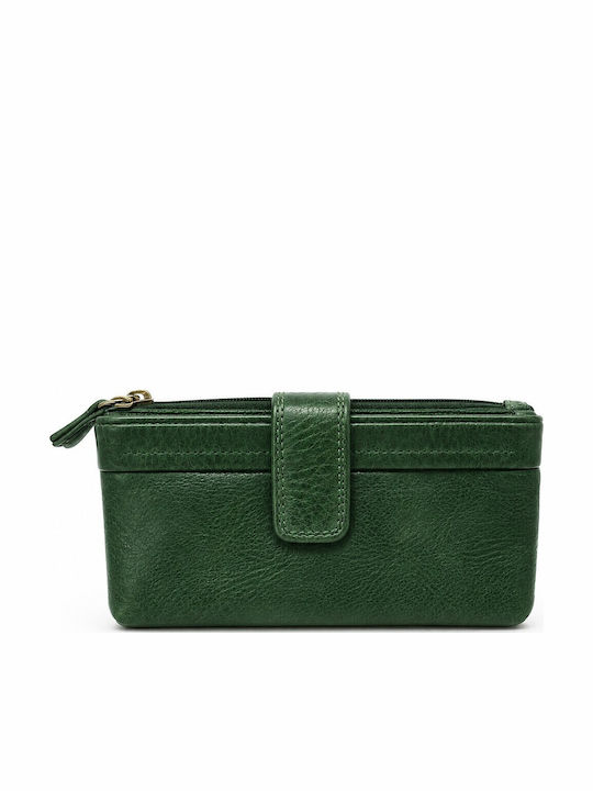 Leder Damenbrieftasche Grün