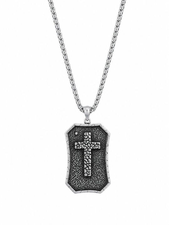 Ghetto Beidseitiges Stahlkreuz mit Kette