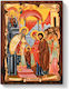 Handmade Icon The Presentation of the Virgin Mary Papyrus 10x13cm