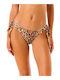 Bikini Slip με Κορδονάκια Animal Print
