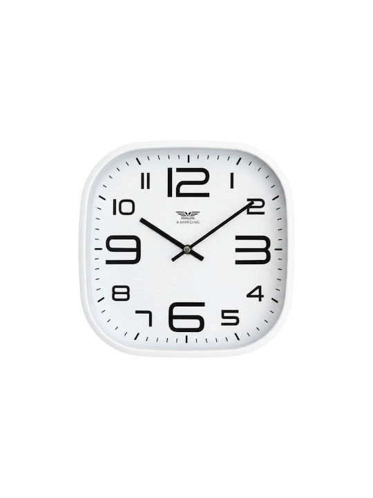 Tr283684 Wall Clock Plastic White 30x30cm