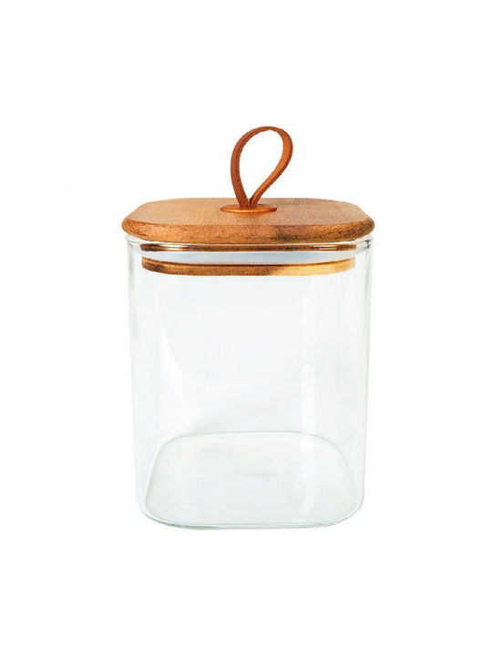 Espiel Borosilicate Βάζο Γενικής Χρήσης με Καπάκι Γυάλινο Λευκό 370ml