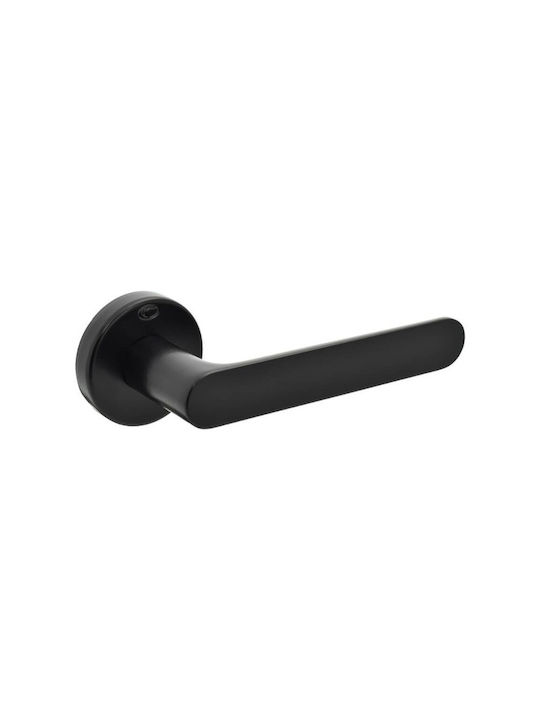 Convex WC Lever With Rosette 1905 Pair With Mouthpiece Matt Black