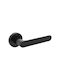 Convex WC Lever With Rosette 1905 Pair With Mouthpiece Matt Black