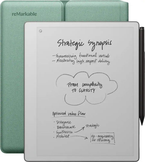 reMarkable Paper Pure 10.3" (32GB) Marker Plus și Sleeve Folio Verde mentă