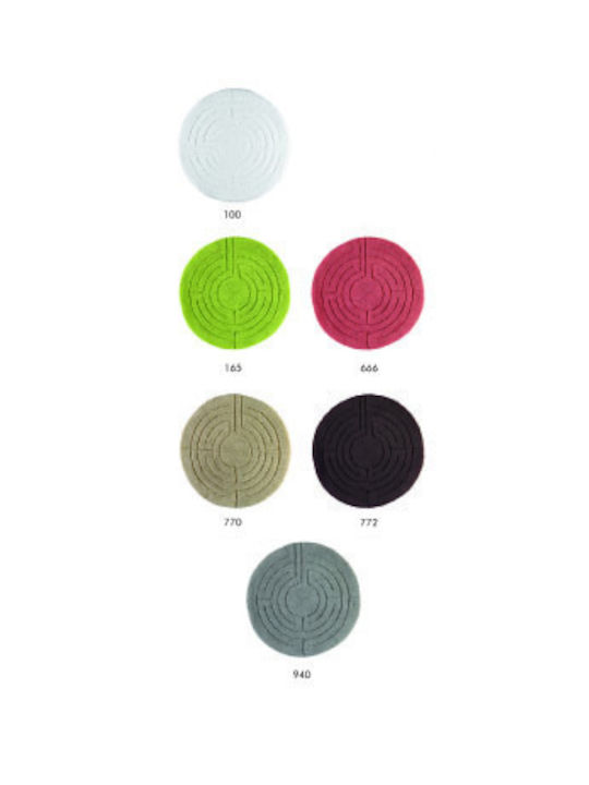 Abyss & Habidecor Cotton Round Bath Mat Labyrin...