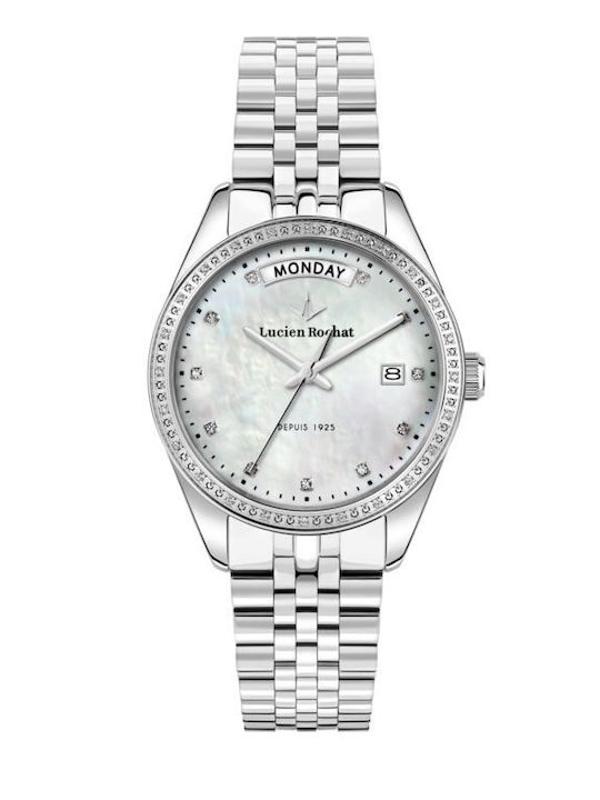 Lucien Rochat Womens Watch 35mm Battery With Silver Metal Bracelet