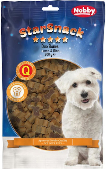 Nobby Starsnack Duo Bones Recompensă Câine cu Miel și Orez 200gr