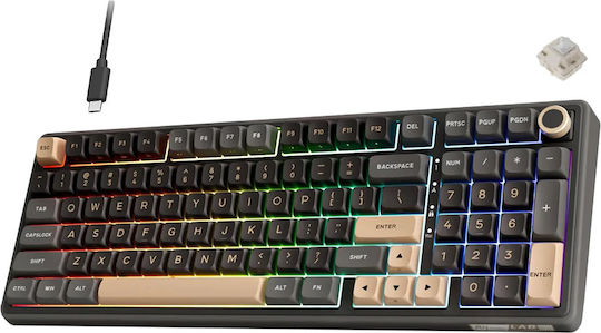 Royal Kludge RK R98 Pro Gaming Keyboard with RGB Lighting English US Phantom